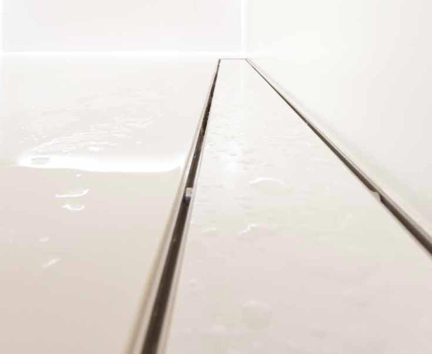 Novellini MONO deck wet room shower floor former with a linear wall drain